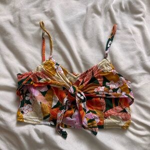 Aerie floral tie top